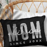 Mum Since 20XX Modern Simple Preppy Decorative Cushion<br><div class="desc">This simple and modern design is composed of san serif typography.</div>