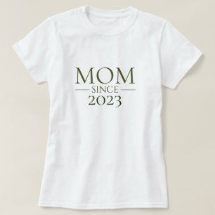 Mum Since Personalised Year Minimal Motherhood T-Shirt