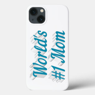 Mum sky blue text  iPhone case