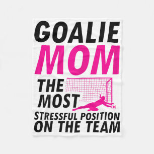Mum Soccer Goalie Keeper Soccer Mum Fleece Blanket