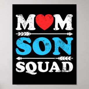 Mum Son Squad Mother's Day Matching Sons Mother So Poster