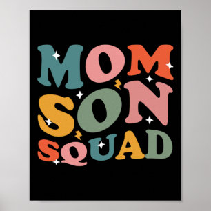 Mum Son Squad Mother's Day Sons Matching Mother So Poster