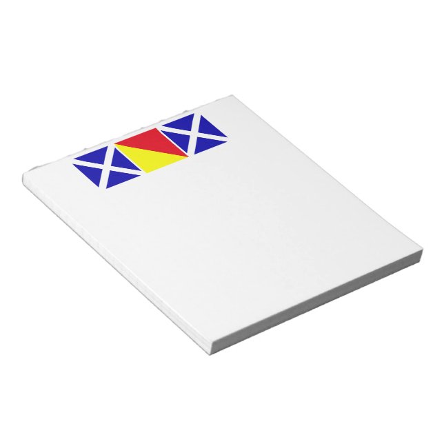 Mum Spelled out in Nautical Flags Notepad (Angled)