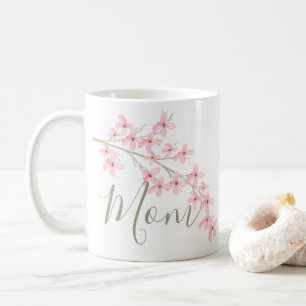 Mum Spring Floral Blossoms Pink Coffee Mug