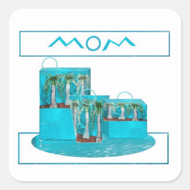 Mum Square Sticker (Front)