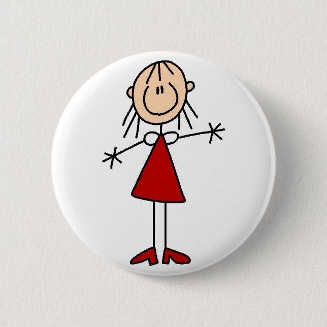 Mum Stick Figure Button (Front)