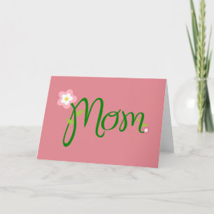 Mum Strawberry Pink Greeting Card