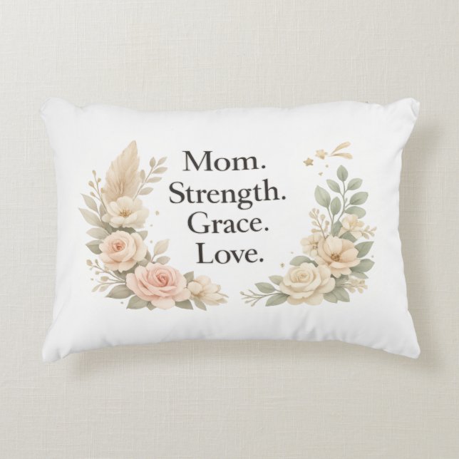 Mum Strength & Grace Pillow (Front)