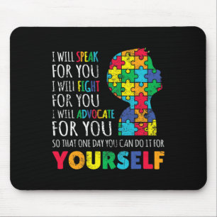 Mum Support Autism Awareness Autistic Boy Son Puzz Mouse Pad