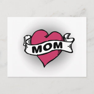 Mum Tattoo Postcard