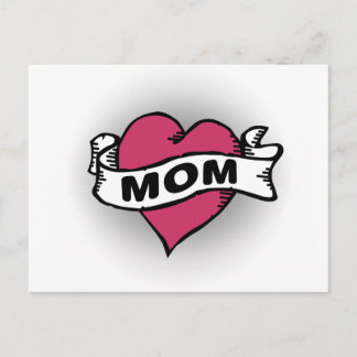 Mum Tattoo Postcard