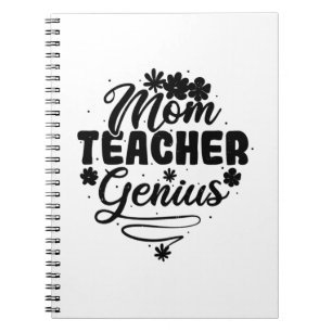 Mum Teacher Genius Notebook