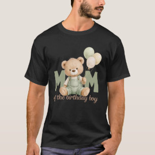 Mum Teddy Bear 1st Birthday Boy Party Family Match T-Shirt