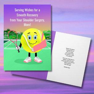 Mum Tennis Lover Shoulder Surgery Get Well Card