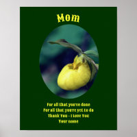 Mum Thank You Love Lady Slipper Personalised