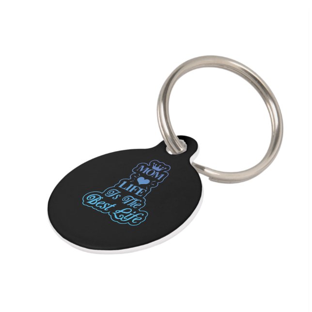 mum the best life pet tag (Side)