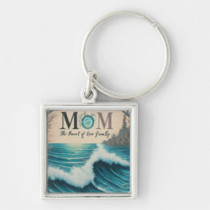 Mum: The Heart of Our Family - Premium Square Key Ring