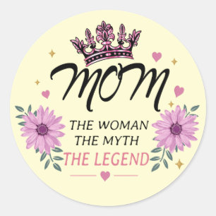 Mum The Legend Mother's Day Gift Classic Round Sticker