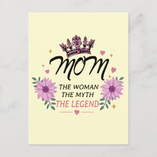Mum The Legend Mother's Day Gift Holiday Postcard