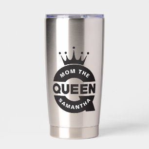 Mum The Queen Creative Typography Insulated Tumbler