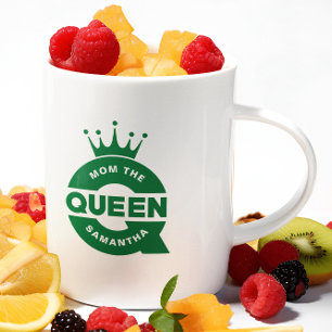 Mum The Queen Green Creative Typography Coffee Mug