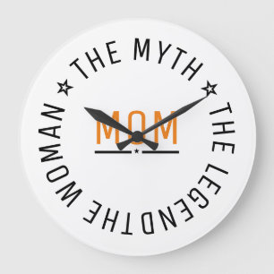 Mum The Woman The Myth The Legend Personalised Large Clock