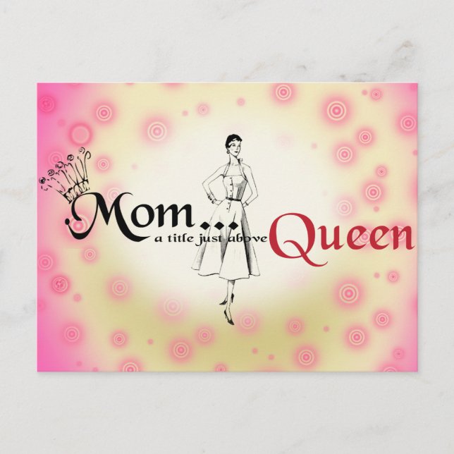 Mum Title Queen Postcard Horizontal Template (Front)