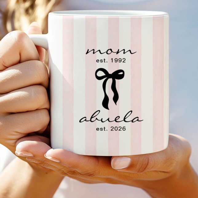 Mum to Abuela Est Mug with Bow (Creator Uploaded)