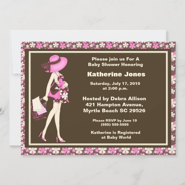 Mum to Be Baby Shower Invitation (Front)