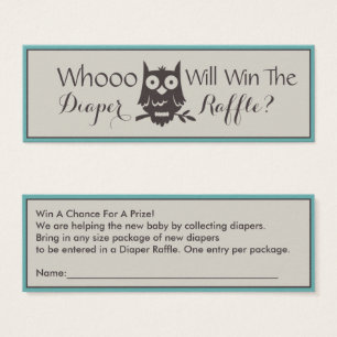 Mum To Be Baby Shower Owl Diaper Raffle