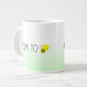 Mum to Be, Cute Bumblebee Green/Yellow Large Coffee Mug