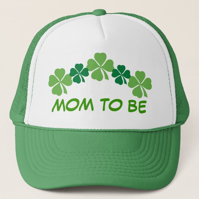 Mum To Be Irish St Patricks Four Leaf Clover Hat (Front)