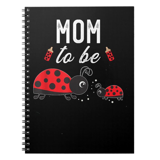 Mum To Be Ladybug Baby Shower Ladybug Mum  Notebook (Front)
