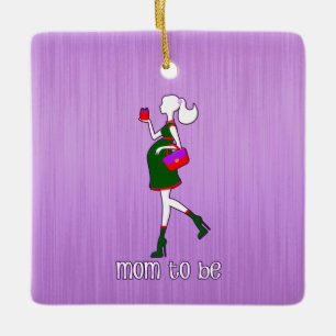 Mum To Be Maternity Custom Personalised Name Date Ceramic Ornament