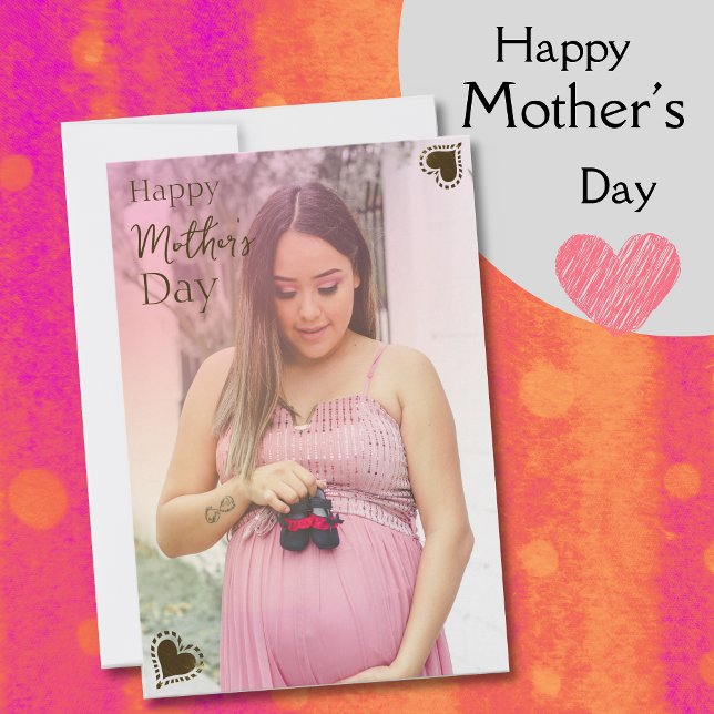 Mum-to-be  Mother's Day Photo Card (Mom-to-be Mother's Day Photo Card)