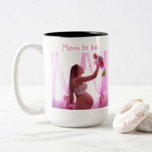 Mum to be personalised photography ,mother's day Two-Tone coffee mug