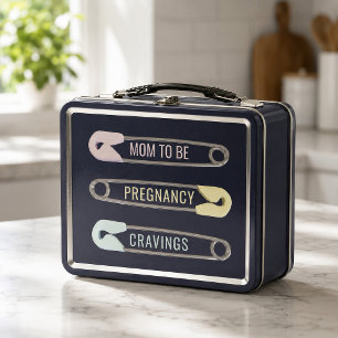 Mum to Be Pregnancy Cravings Retro Metal Lunch Box