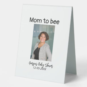 Mum to bee add photo name baby shower date 