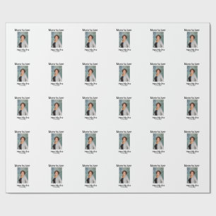Mum to bee add photo name baby shower date wrapping paper