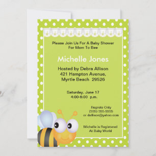 Mum To Bee Baby Shower  Invitation
