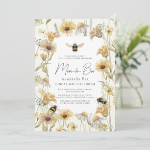 Mum to Bee Chamomile & Daisies Virtual Baby Shower Invitation