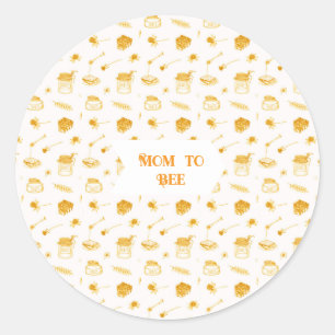 Mum to Bee Honey Themed Classic Round Sticker