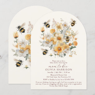 Mum To Bee Wildflower Floral Couples Baby Shower Invitation