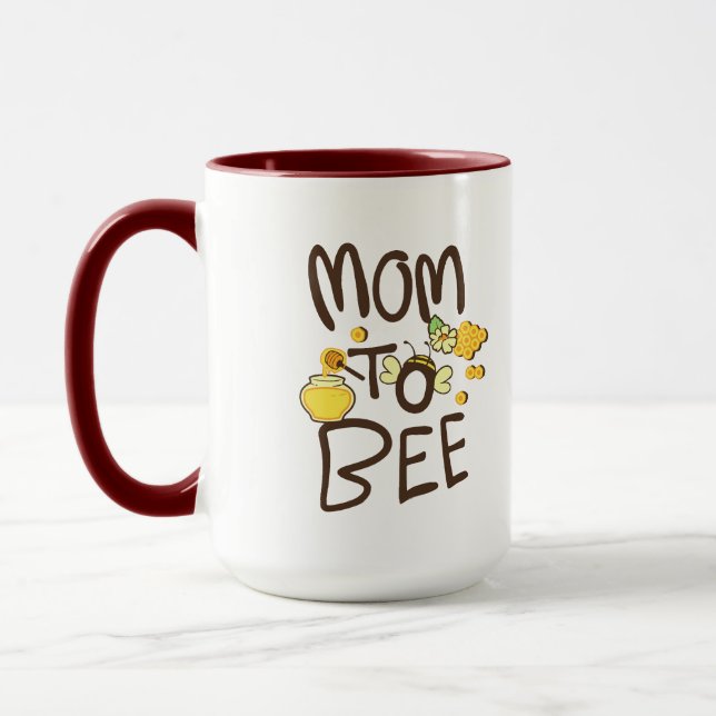 Mum to Bee with Cartoon Decoration Mug (Left)