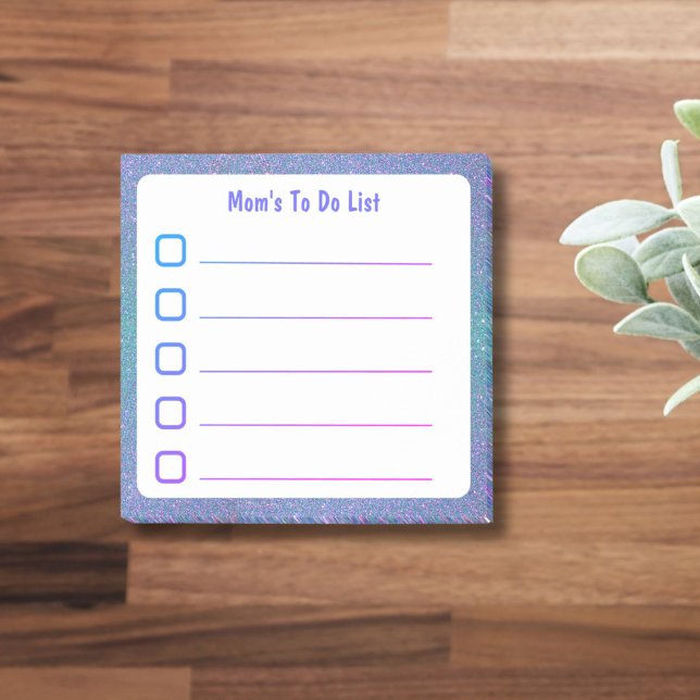 Mum To Do List  Post-it Notes (To do list sticky notes for mom.)