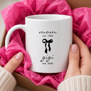 Mum to Gigi Est Mug with Bow