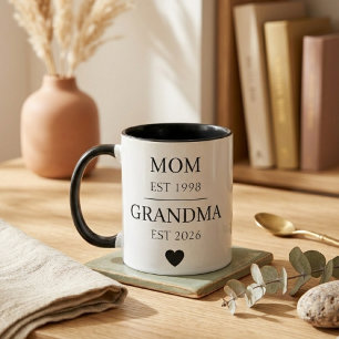 Mum to Grandma Est Year Family Journey Design Mug