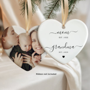 Mum To Grandma Photo Gift Ceramic Ornament