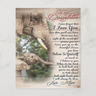 Mum To My Daughter Letter, Girl Birthday Gift Flyer