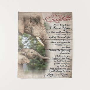 Mum To My Daughter Letter, Girl Birthday Gift Tapestry